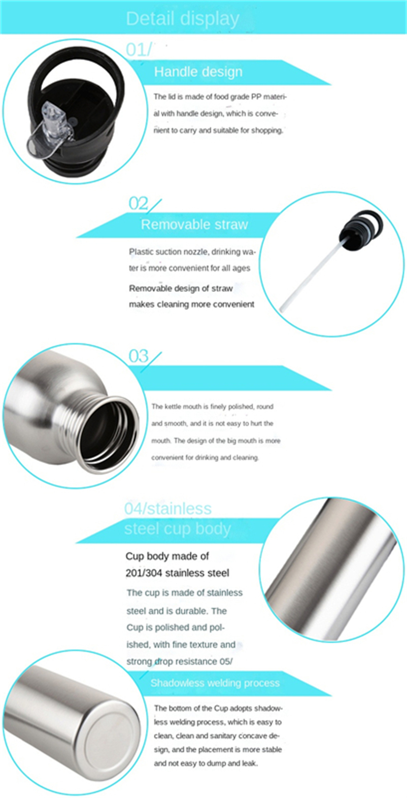 stainless steel sport bottle 46